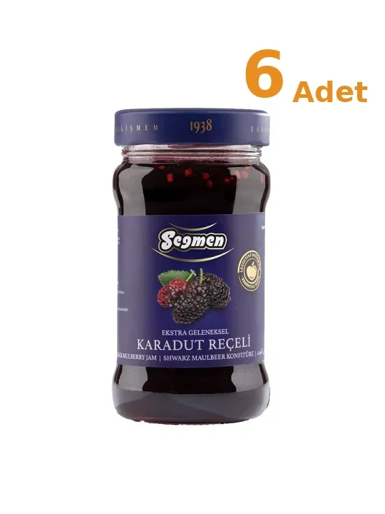 Seğmen Karadut Reçeli Kavanoz 380g x 6 Adet