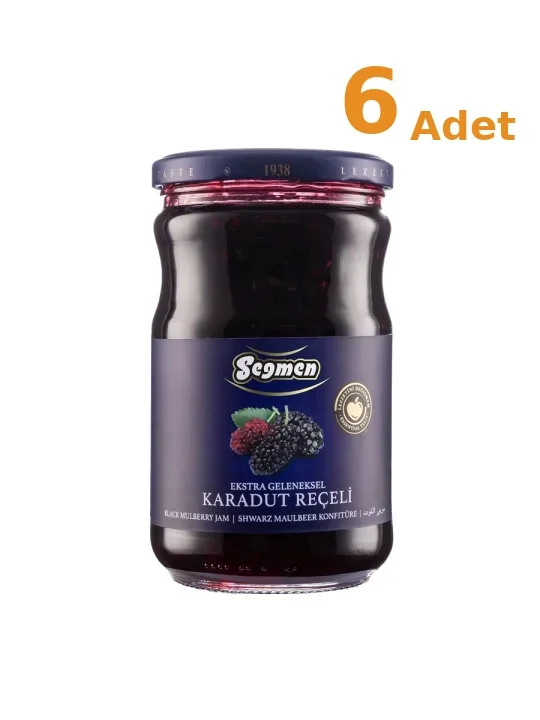 Seğmen Karadut Reçeli Kavanoz 800g x 6 Adet