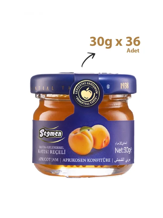 Seğmen Kayısı Reçeli Kavanoz 30g (36lı)