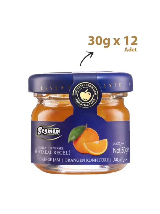 Seğmen Portakal Reçeli Kavanoz 30g (12li)