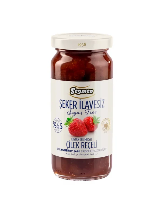 Seğmen Şeker İlavesiz Çilek Reçeli Kavanoz 270g