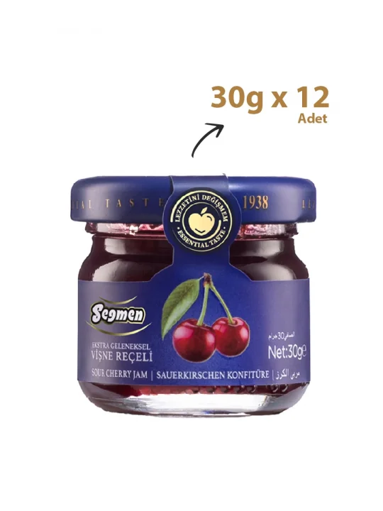 Seğmen Vişne Reçeli Kavanoz 30g (12li)