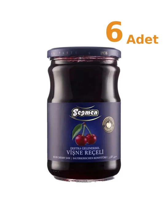 Seğmen Vişne Reçeli Kavanoz 800g x 6 Adet
