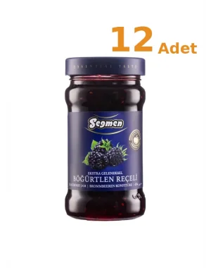 Seğmen Böğürtlen Reçeli Kavanoz 380g x 12 Adet