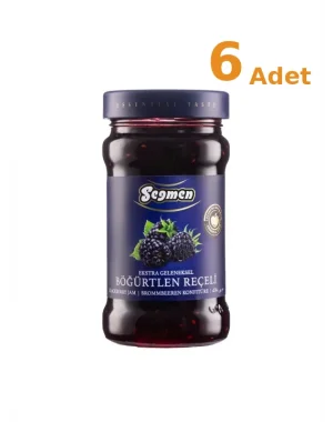 Seğmen Böğürtlen Reçeli Kavanoz 380g x 6 Adet