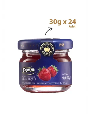 Seğmen Çilek Reçeli Kavanoz 30g (24’lü)