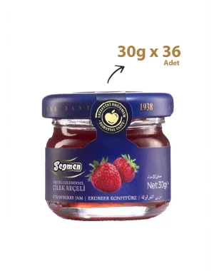 Seğmen Çilek Reçeli Kavanoz 30g (36lı)