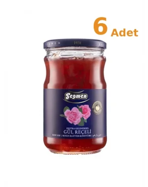 Seğmen Gül Reçeli Kavanoz 800g x 6 Adet