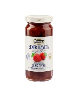 Seğmen Şeker İlavesiz Çilek Reçeli Kavanoz 270g