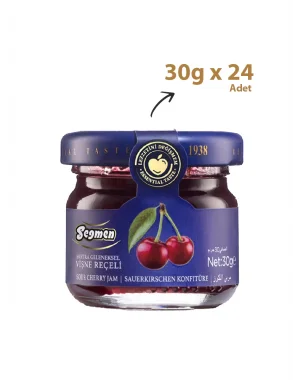 Seğmen Vişne Reçeli Kavanoz 30g (24lü)