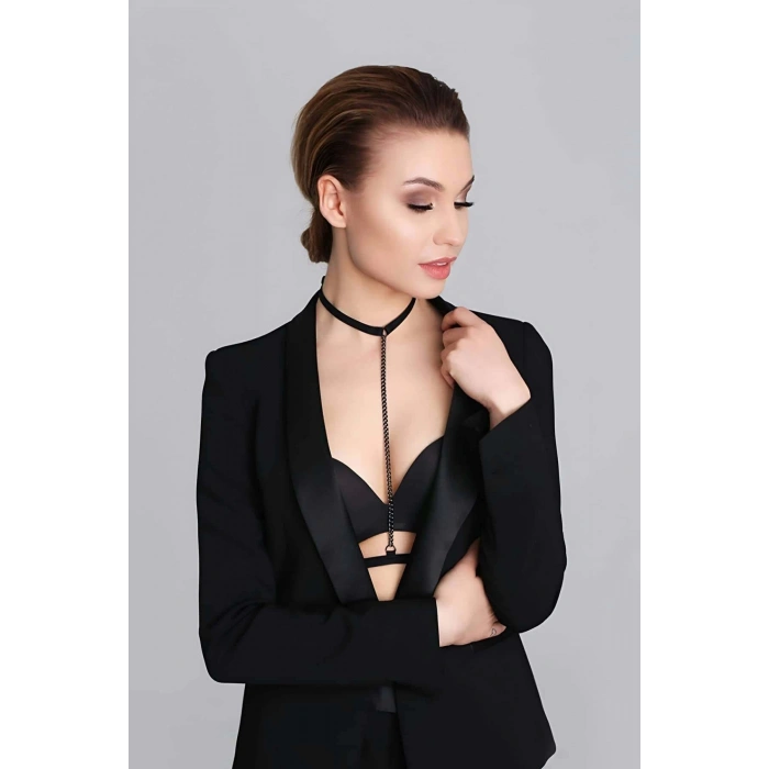 Boyun Bel Arası Zincirli  Choker - Brf48
