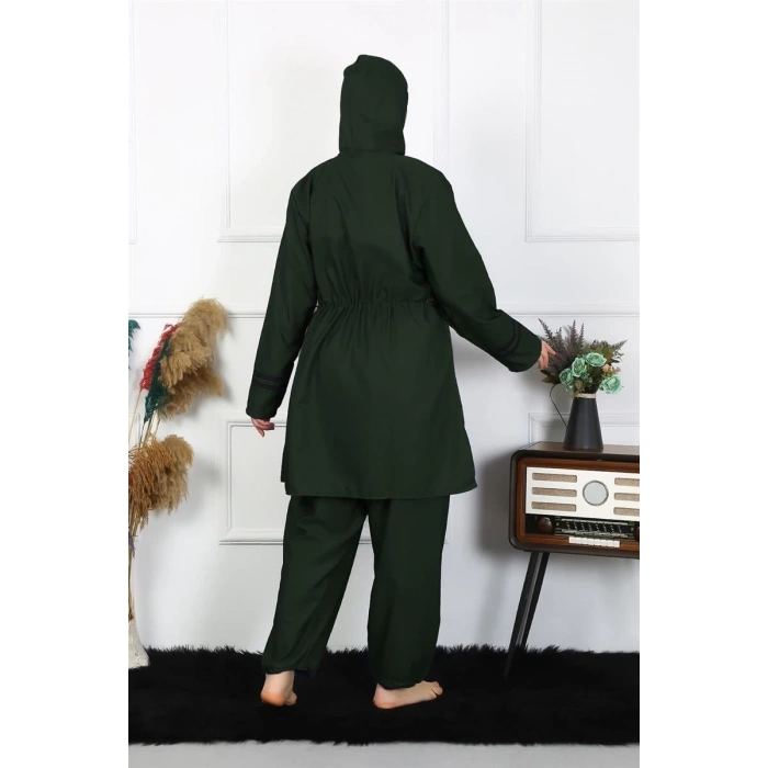 Büyük Beden Tesettür Mayo Haki