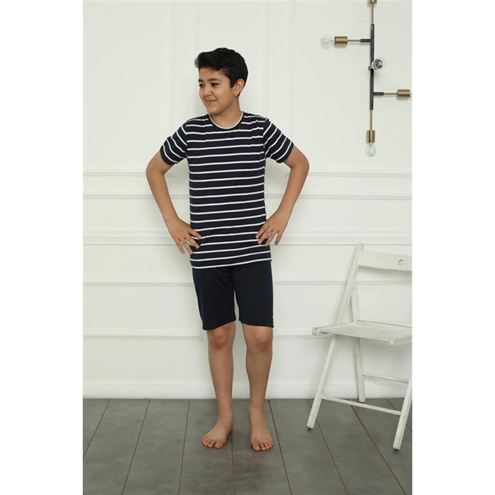 Erkek Çocuk Penye Şortlu Pijama Takım