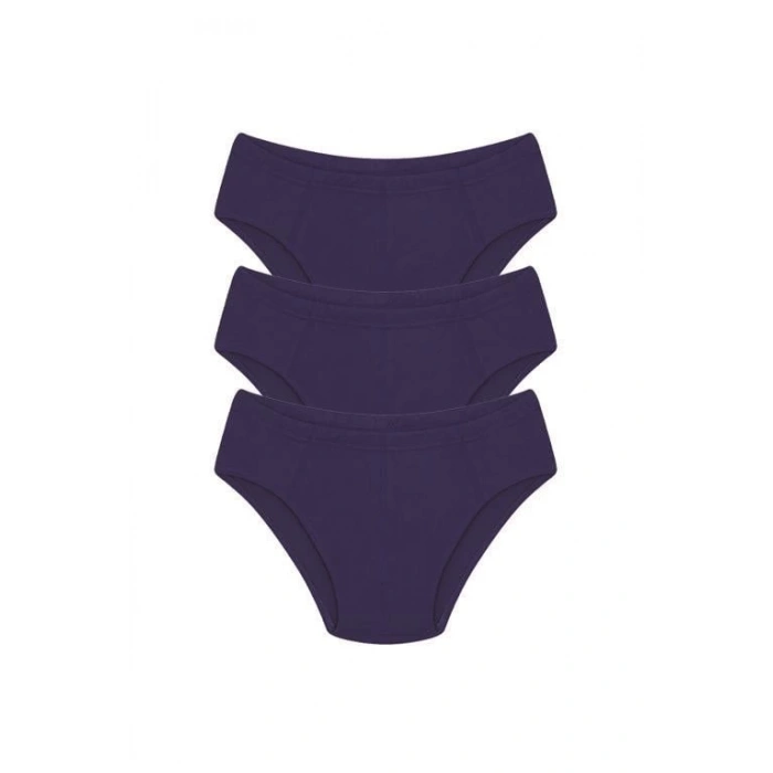 Erkek Pamuk 3lü Saks Slip