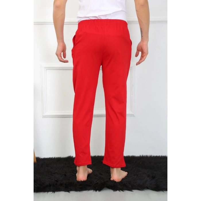 Erkek Pamuk Kırmızı Tek Alt Pijama