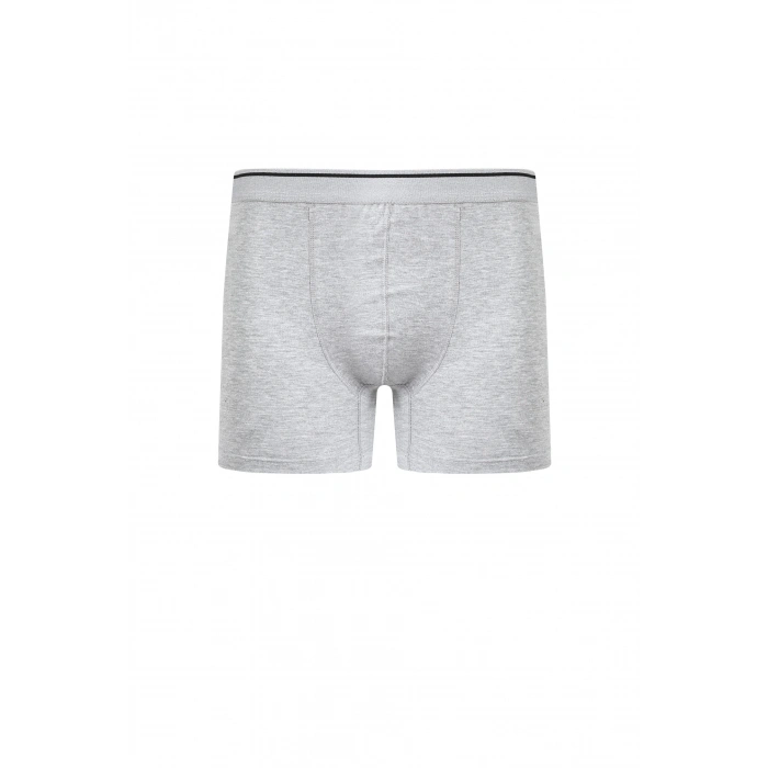 Erkek Pamuk Likralı Boxer Gri