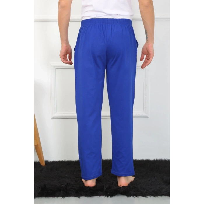 Erkek Pamuk Saks Tek Alt Pijama