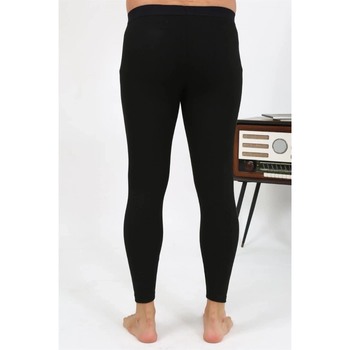 Erkek Termal Tayt Kışlık Tek Alt İçlik Siyah