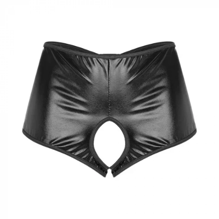 Fantezi Siyah Özel Bölgeleri Açık Parlak Külot