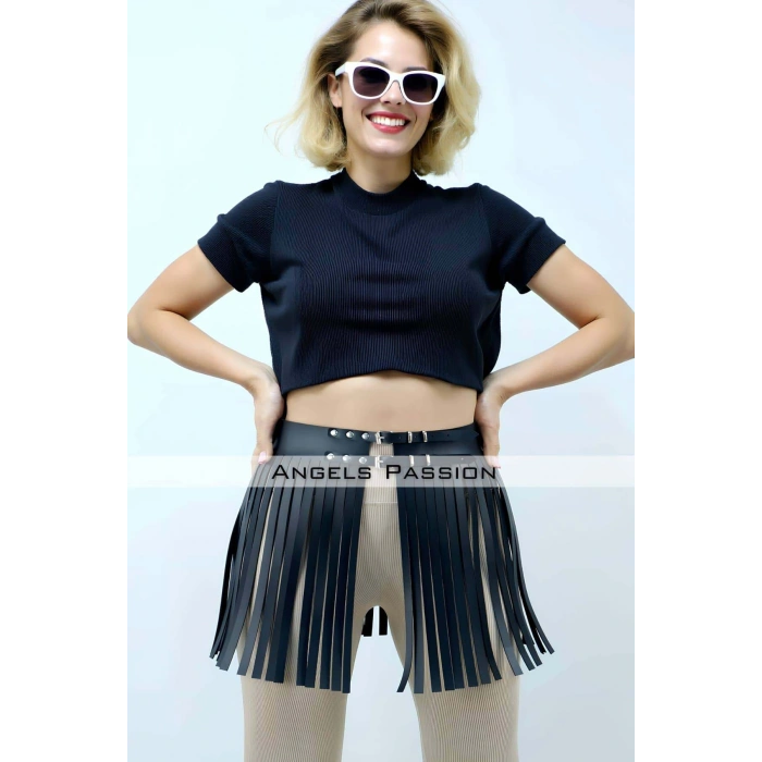 Giyim 37 Cm Püsküllü Şık Mini Etek - Brf1400