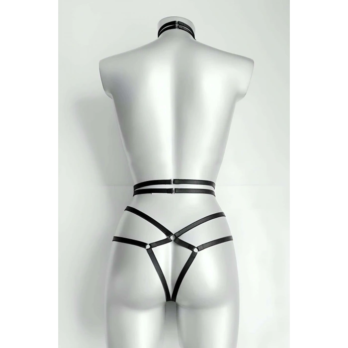 Giyim Ağ Kısmı Açık Seksi Jartiyer Harness - Brf370