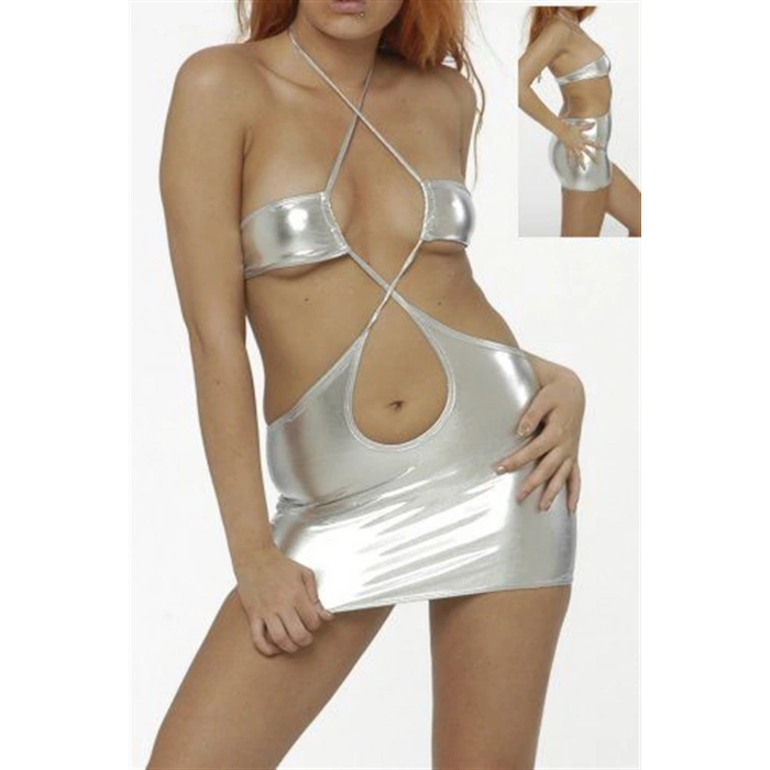 Giyim  B060948 Lame Mini Elbise