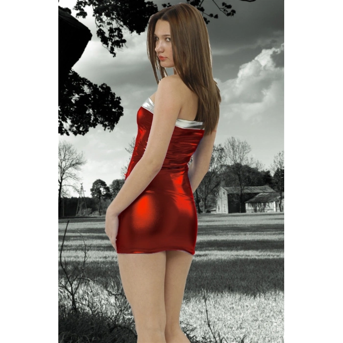 Giyim  B101065 Parlak Straplez Elbise