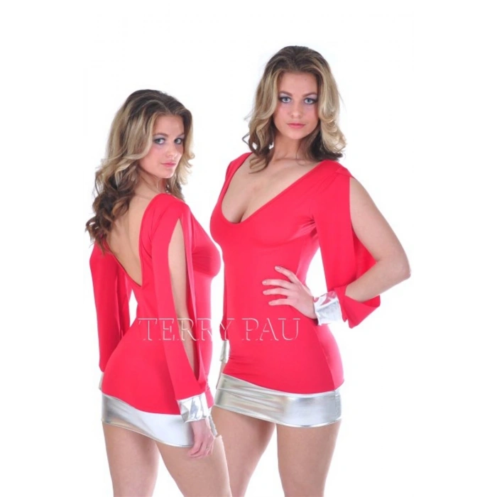 Giyim  B112118 Açık Kollu Mini Elbise