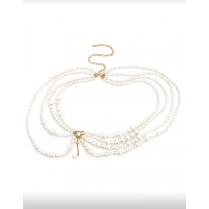 Giyim Bel Aksesuarı, Zarif , Şık , İncili Kostüm