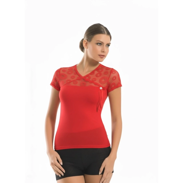 Giyim Berrak Kadın Floklu Kravize Atlet Elastane 2174