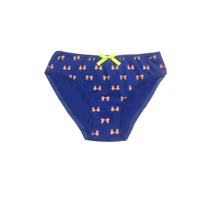 Giyim Berrak Kadın İçin Saks Renk Kurdele Süslemeli Bikini 11103