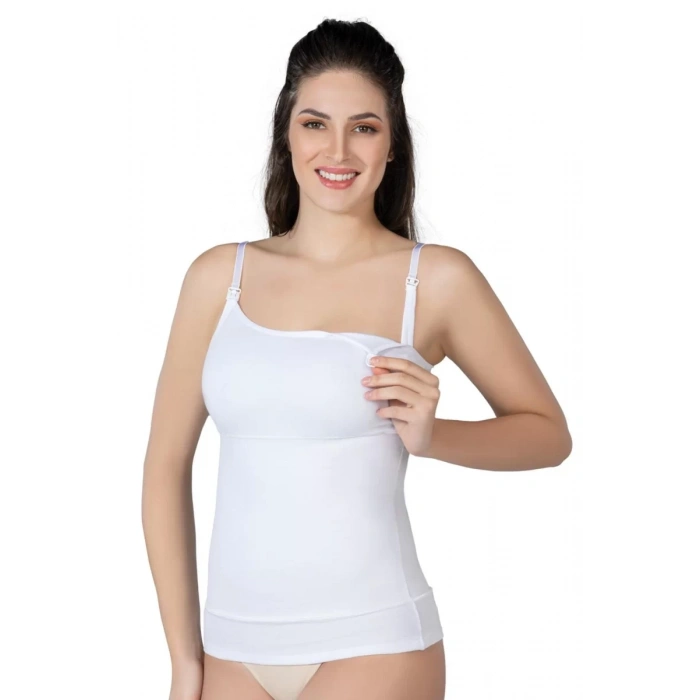 Giyim Beyaz  1402 Modal Cotton Emzirme Atlet Korse