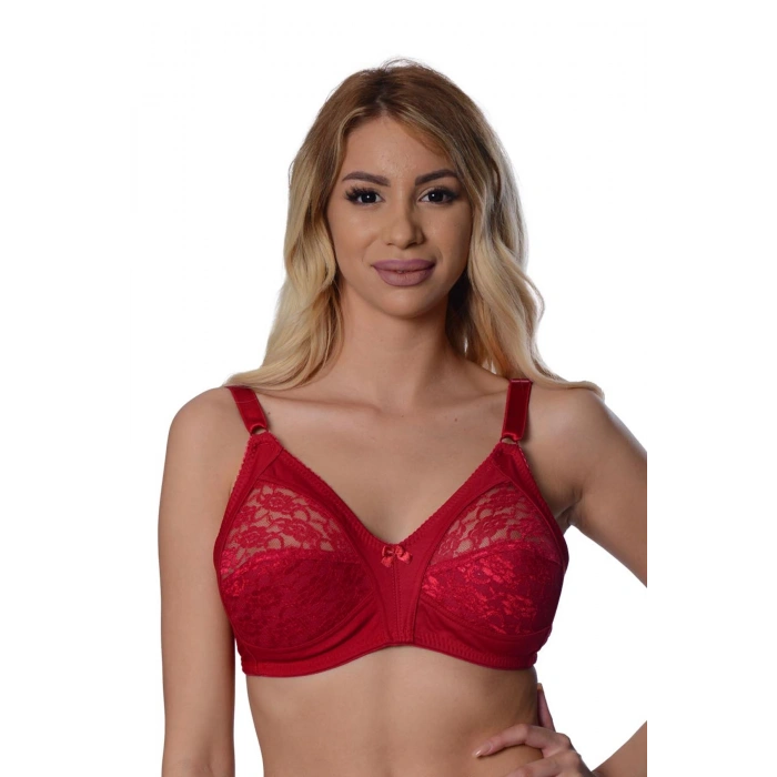 Giyim Bordo Dantelli Toparlayıcı Sütyen - 503