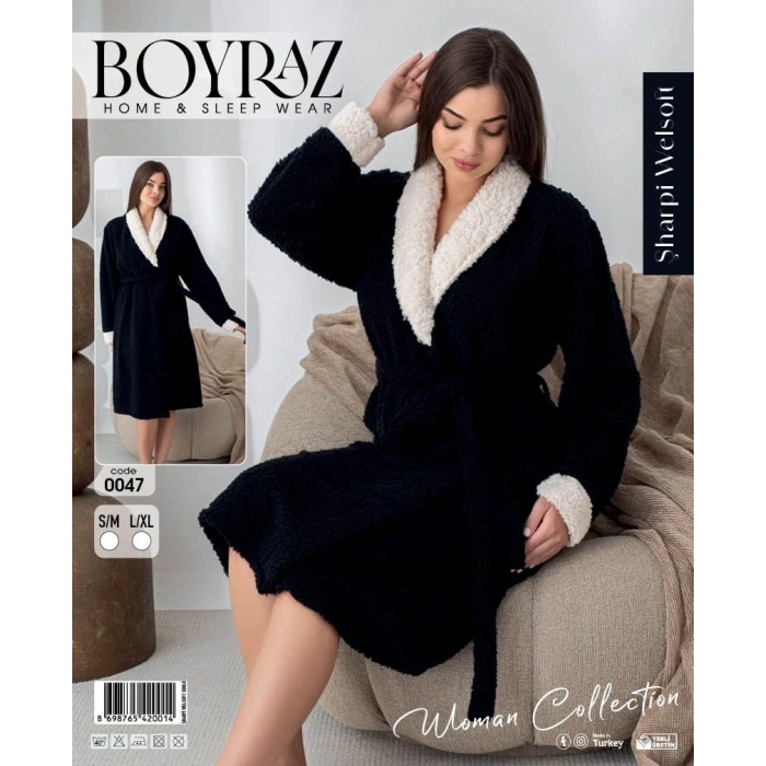 Giyim Boyraz 0047 Kadın Sharpi Welsolf Sabahlık