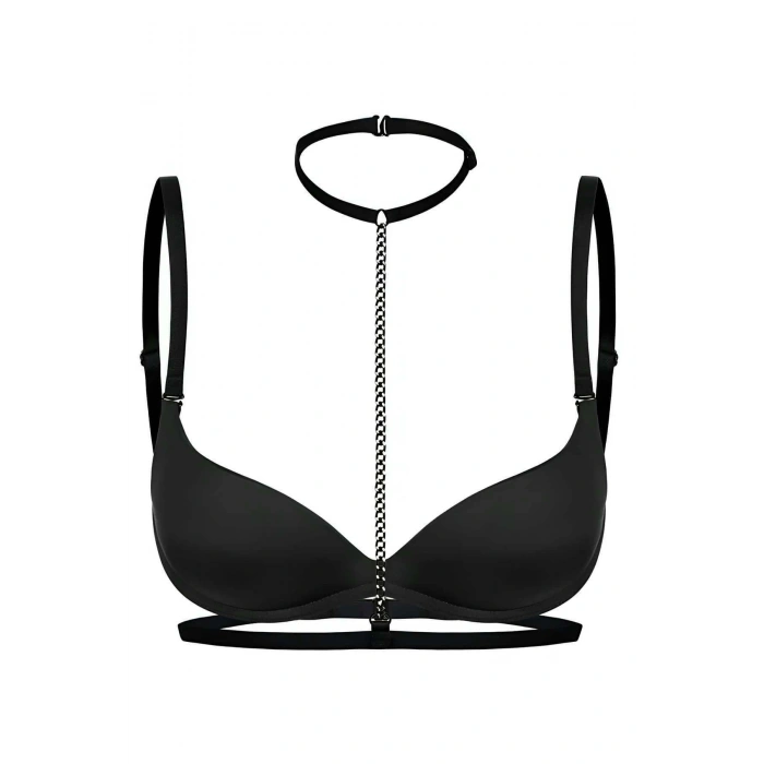 Giyim Boyun Bel Arası Zincirli Seksi Choker - Brf48