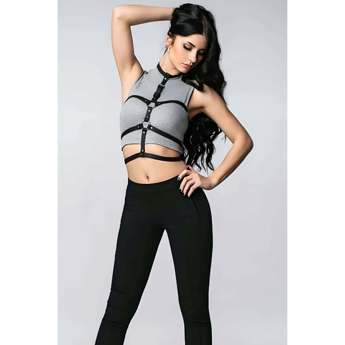 Giyim Boyundan Bağlı 3 Sıralı Şık Harness - Brf55