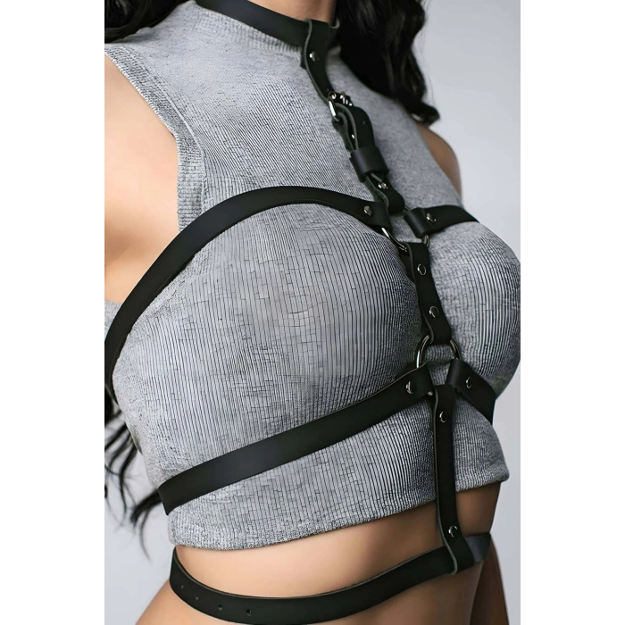 Giyim Boyundan Bağlı 3 Sıralı Şık Harness - Brf55