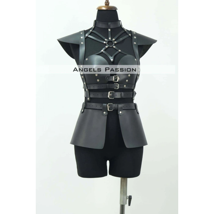 Giyim Deri Elbise Harness, Deri Etek Ve Göğüs Elbise - Brf1371