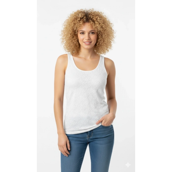 Giyim Dorya Dantelli Kalın Askılı Atlet 1031