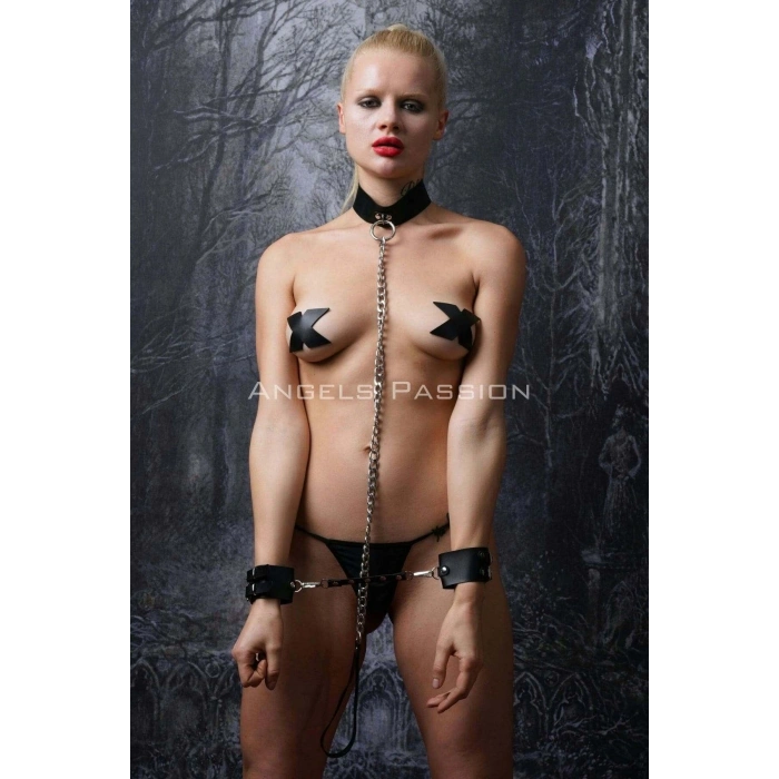 Giyim El Ayak Kelepçe - Tasma Set, Slave Set - Brf1340