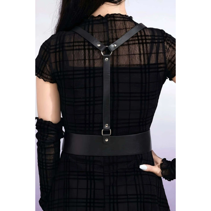 Giyim Elbise Üstü Deri Harness - Brf925