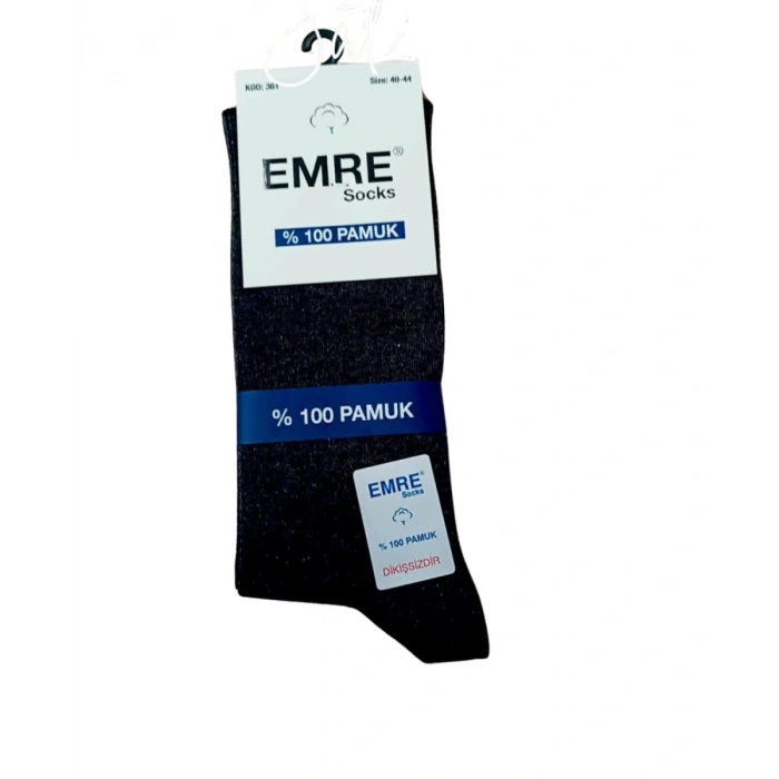 Giyim Emre Erkek  Dikişsiz Çorap 100% Pamuk - 6 Adet