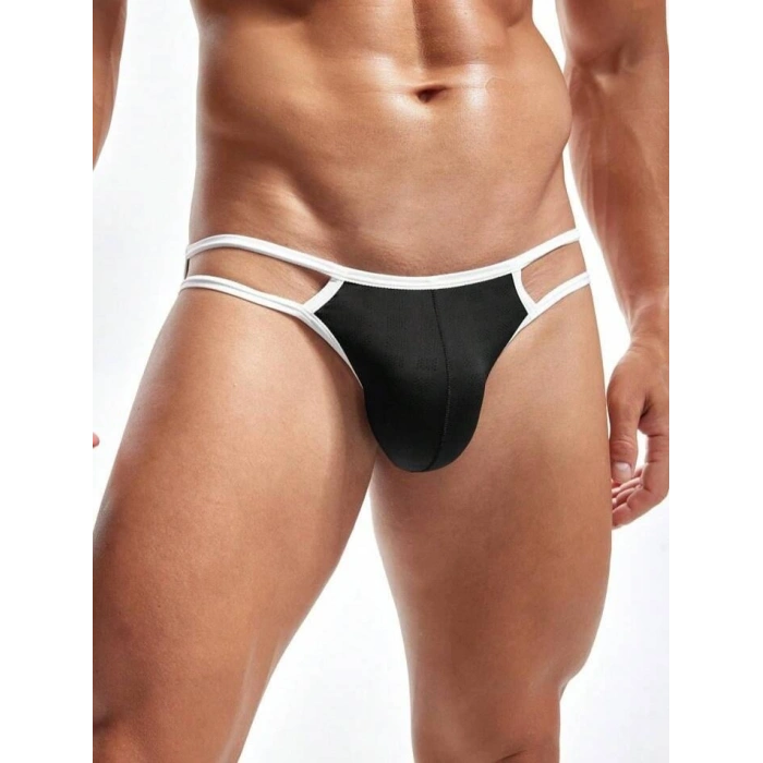 Giyim Erkek  Beyaz Biyeli Slip İç Giyim