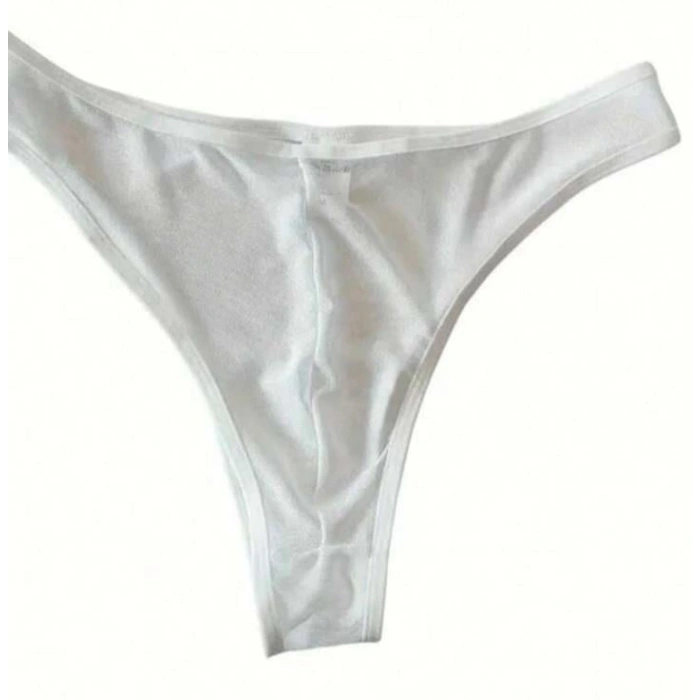 Giyim Erkek  Biyeli Beyaz Transparan Brazillian Slip