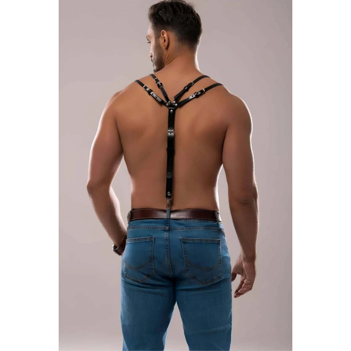 Giyim Erkek Omuzdsan Askılı Deri Harness - Brfm140