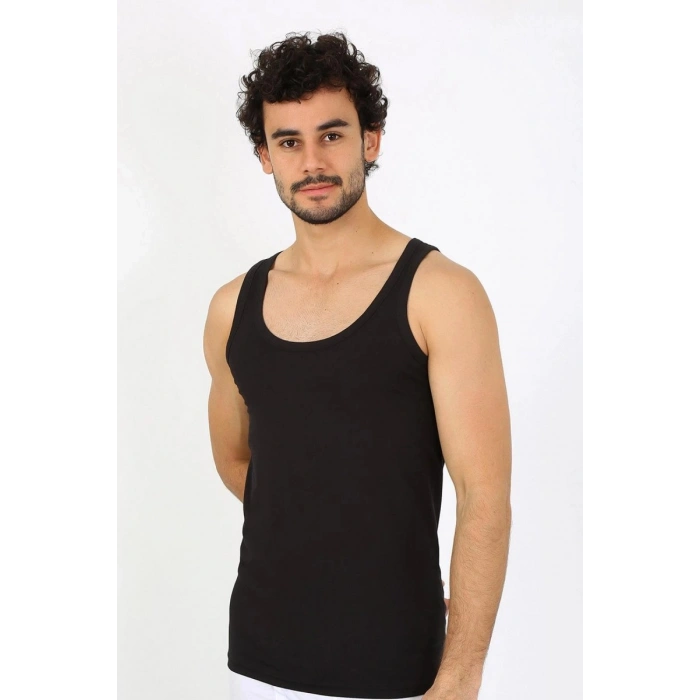 Giyim Erkek Penye Siyah Atlet