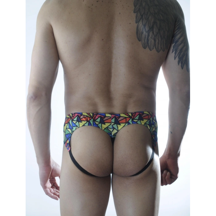 Giyim Erkek Renkli Desenli Fantezi Jockstrap