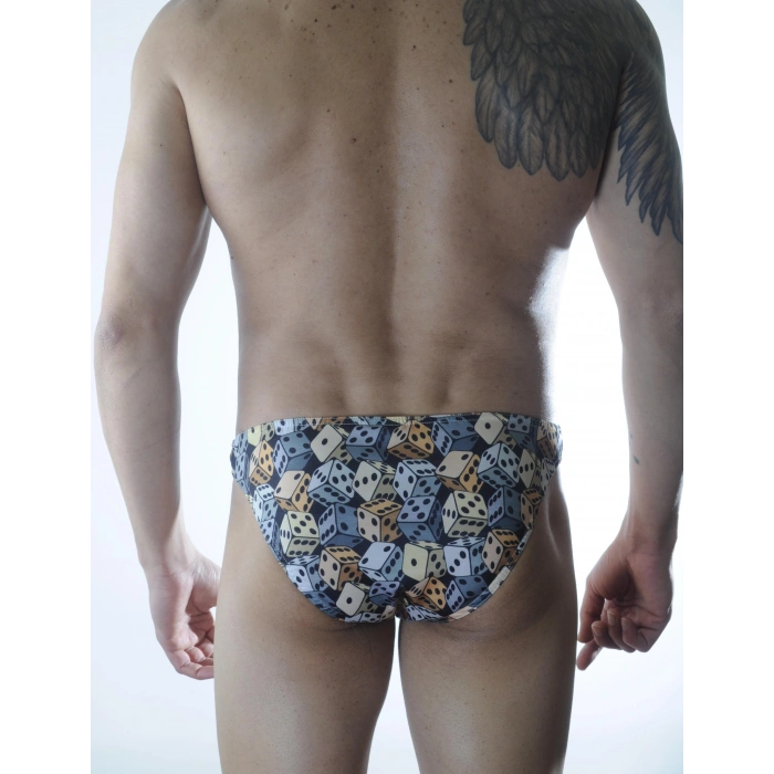 Giyim Erkek Zar Desenli Slip İç Çamaşır