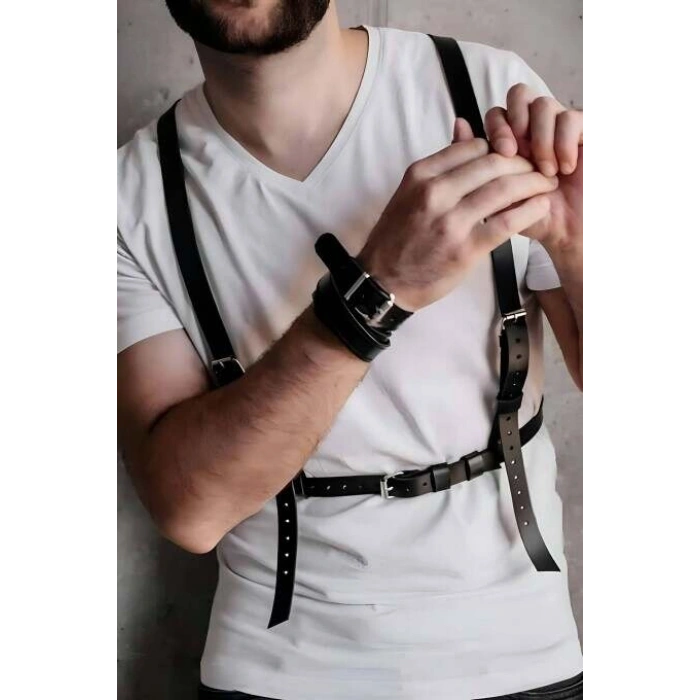 Giyim Erkrk Seksi Deri Göğüs Harness - Brfm126