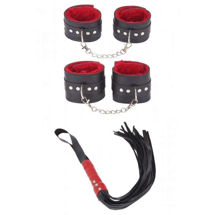 Giyim Fantezi Kelepçe Seti Ve Kırbaç